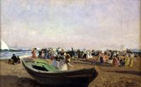 Joaquin Sorolla y Bastida - Playa de Valencia. Pescadoras